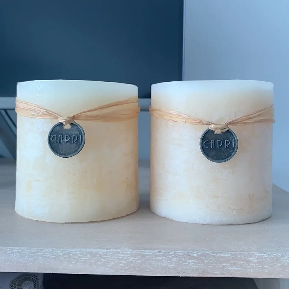 2 New Capri Straw Charm🕯Vanilla scented Candles